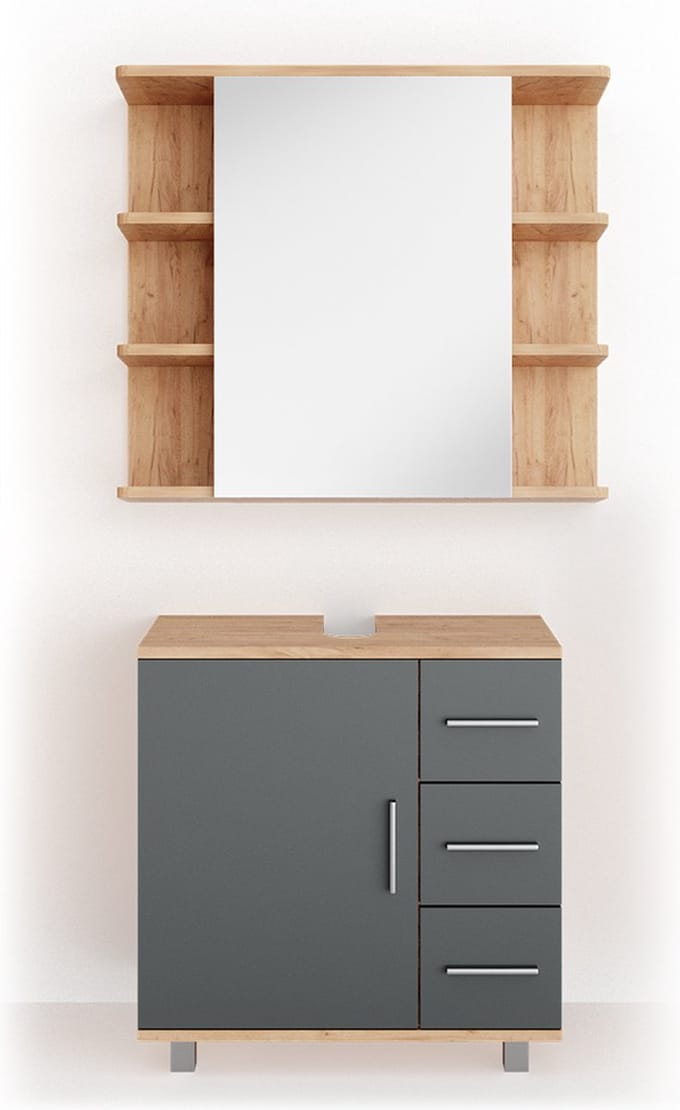 Vicco Badkamermeubel set Ilias, Eiken, 2-delig