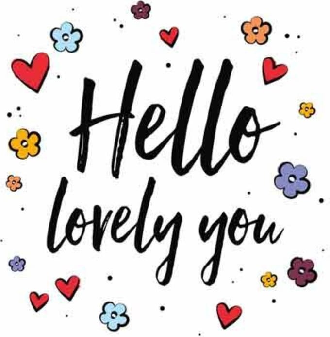Wenskaart - Hello Lovely You - 1 Stuk - Met Envelop