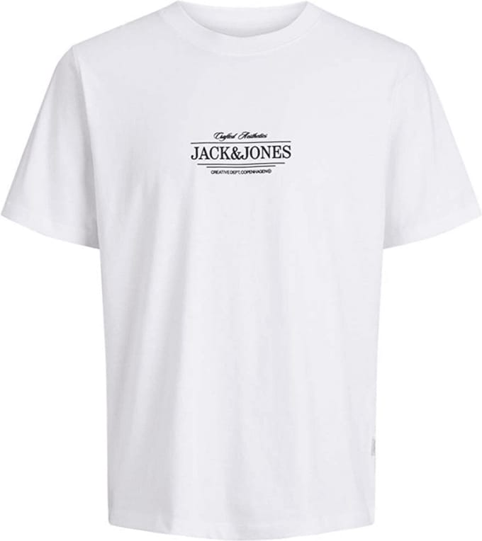 Jack&jones Jorcassis Minimal Tee Ss Crew Neck Bright White | Wit | Maat: XXL