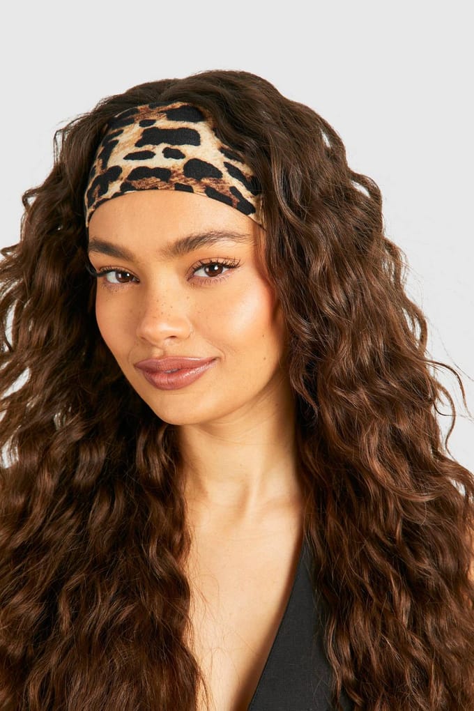 boohoo Dames 2 Pack Leopard Jersey Hoofdbanden | Luipaardprint
