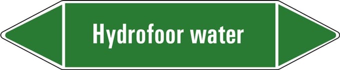 Hydrofoor water leidingmarkering op vel 126 x 26 mm - 5 per vel