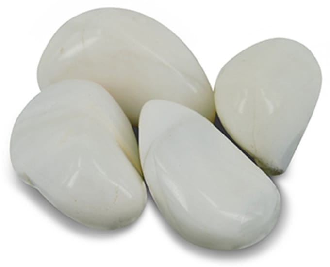 Opaal wit trommelstenen 100 gr. (mt3)