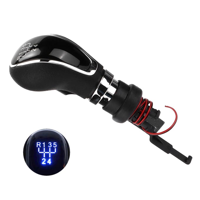 Auto 5 Versnellingen Versnellingspookknop met Licht Vervanging voor Buick Excelle GT XT 2009?2014 black