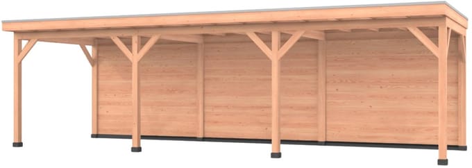 Douglas overkapping, 900 x 300, met achterwand, Westwood Comfort Plus