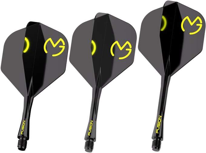 Winmau Fusion Michael van Gerwen Green Black NO2 - Dart Flights