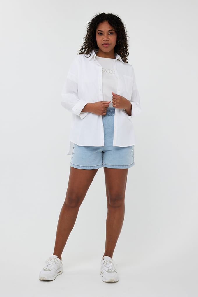 EsQualo Blouse Oversized Poplin Off White Taglia: 36 | Magliette intime Outlet | Donna | Bianco