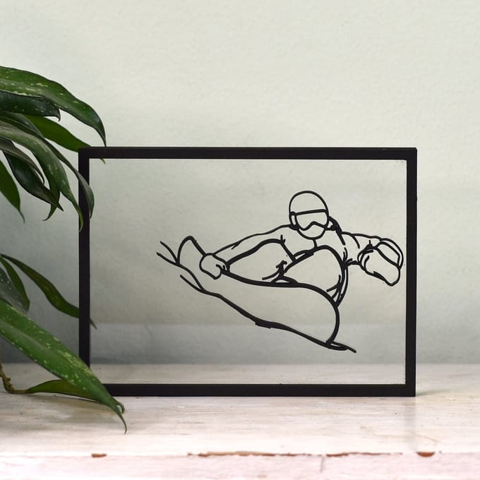 Houten Lijstje - Floating Frames - Snowboarder