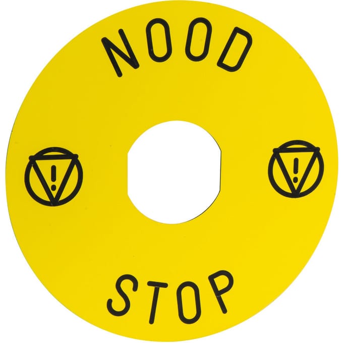Schneider Electric 90Mm Noodstop Legendeplaat - ZBY8530 [20 Stuks]