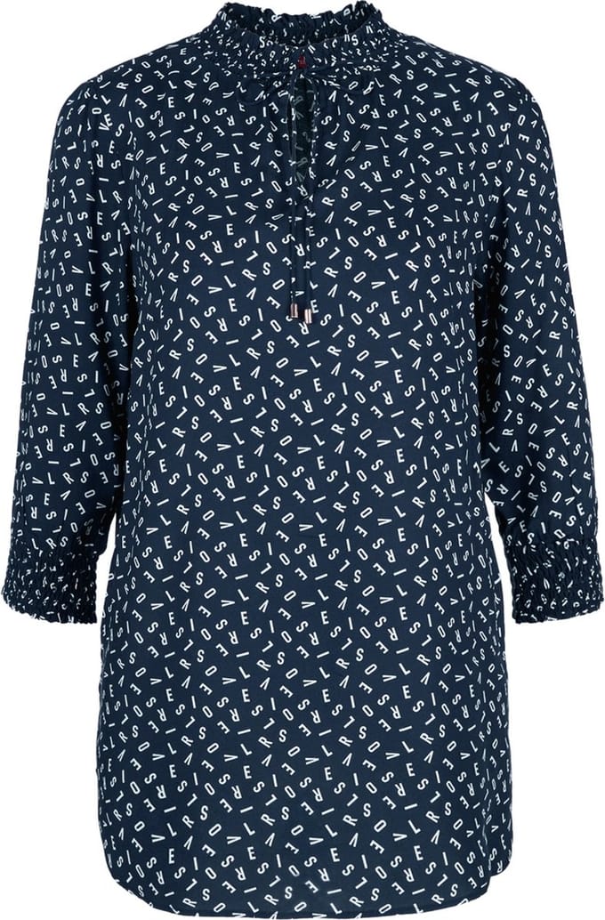 s.Oliver - Donker blauwe bloes - Maat 38 - Vrouwen - 59B0 navy AOP -