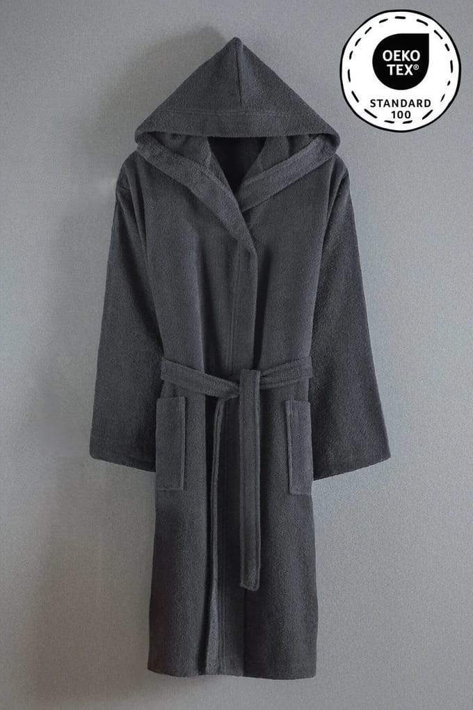 Dames & Heren Unisex - Sauna & Ochtendjas - Maat XL - Antraciet