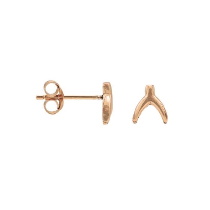 Karma Symbols oorbel M1682 Wishbone Rosé