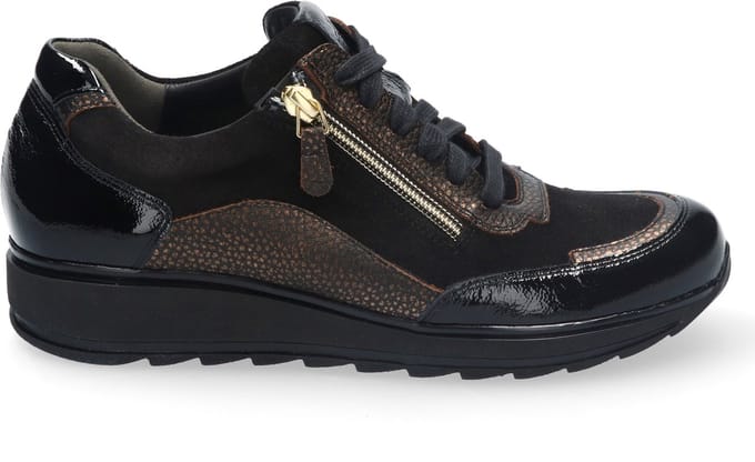 Durea 6263 Sneaker Zwart/Brons H
