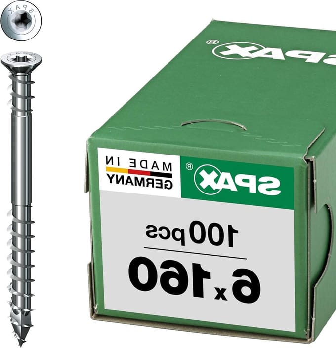 Verstelbare Schroeven - Houtschroeven Set - Onderconstructies Stellen - Zonder Voorboren - 6 x 160mm - Zilver