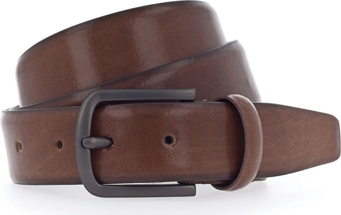 Vanzetti Leren Riem Belt W100 Cognac Bruine