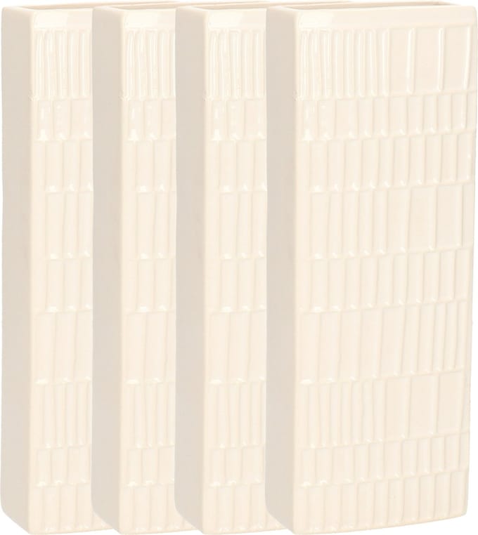Gerimport Waterverdamper - 6x - wit - keramiek - 400 ml - radiatorbak luchtbevochtiger - 7,4 x 18,6 cm