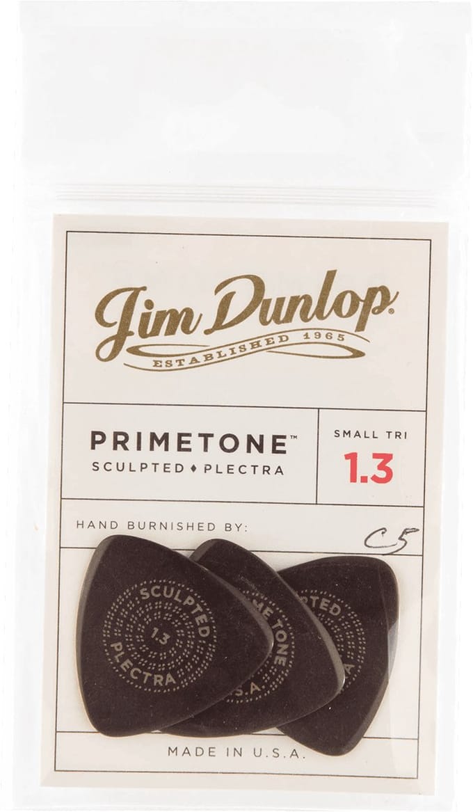 Jim Dunlop - Primetone - Plectrum - Small Tri - 1.30 mm - 3-pack