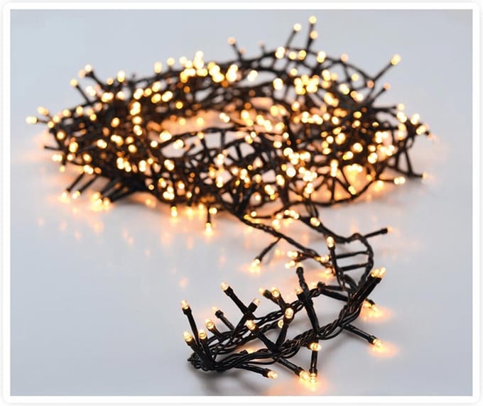 Microcluster - Kerstverlichting - 1800 led- 36m- warm wit- Timer- Lichtfuncties - Buiten en Binnen