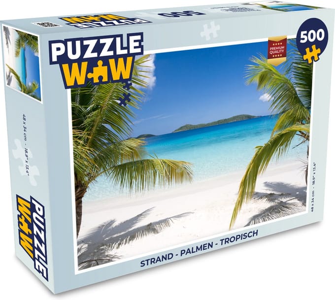 Puzzel Strand - Palmen - Tropisch - Legpuzzel - Puzzel 500 stukjes