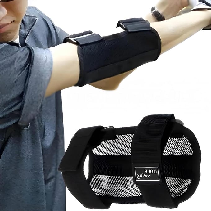 Elleboog Corrector - Swing Trainer - Golf Stabiliteit Verbeteren - Met Geluidsfeedback - One Size - Zwart