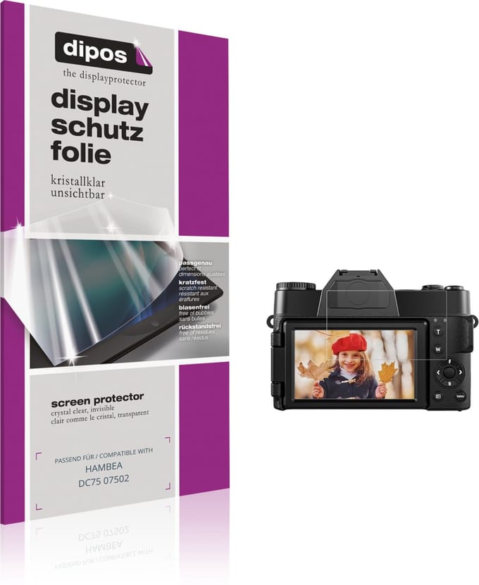 dipos – 4x Beschermfolie geschikt voor HAMBEA DC75 07502 | Krasbestendige & heldere Screenprotector Ultra-Thin