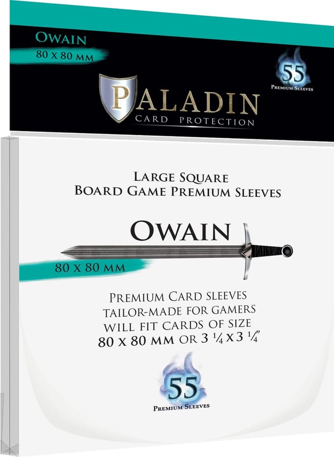 55 Paladin Owain Card Sleeves 80 x 80mm (OWA-CLR)