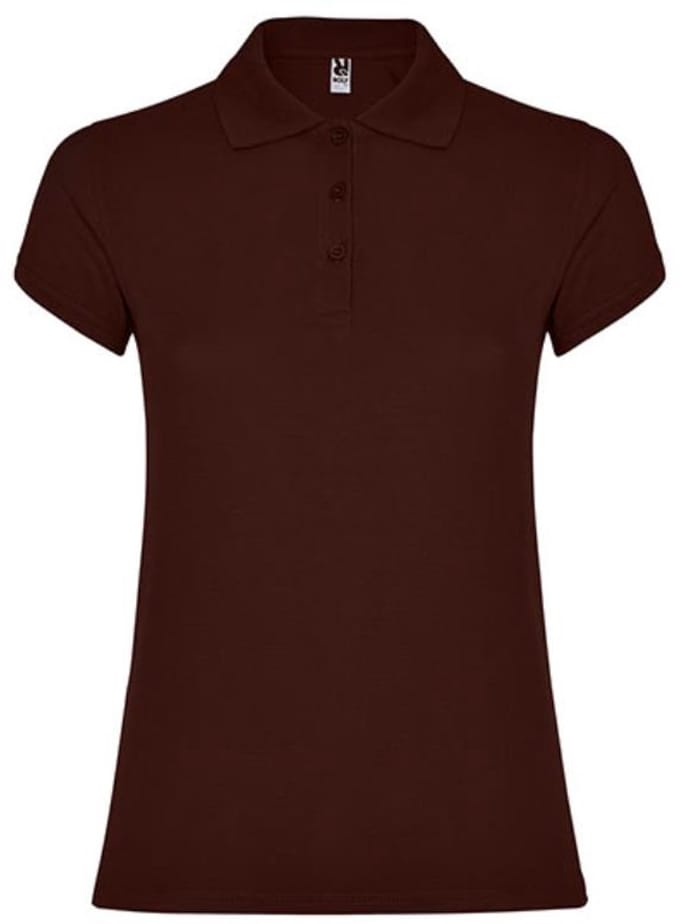 Roly - Star Dames Polo - Chocolate 87 maat L