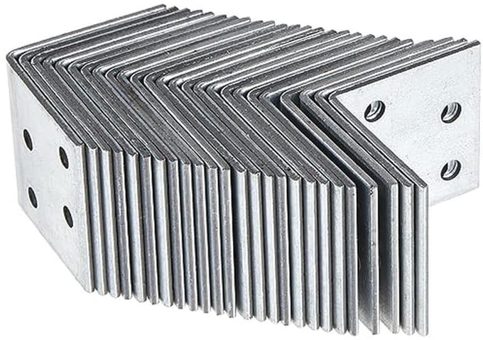 Hoekverbinder 40 x 40 x 40 mm - set van 25 - verzinkt staal
