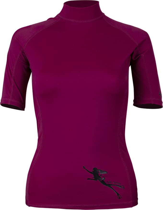 Procean UV-werend lycra shirt | Dames | Lady Diver | donker fuchsia | maat S