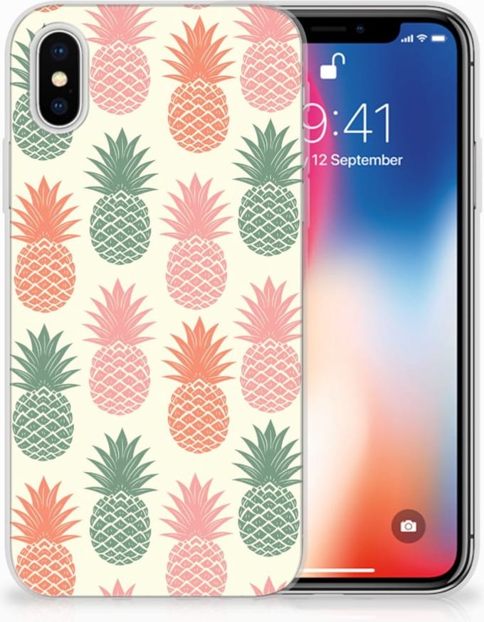 Apple iPhone X | Xs Siliconen Case Ananas