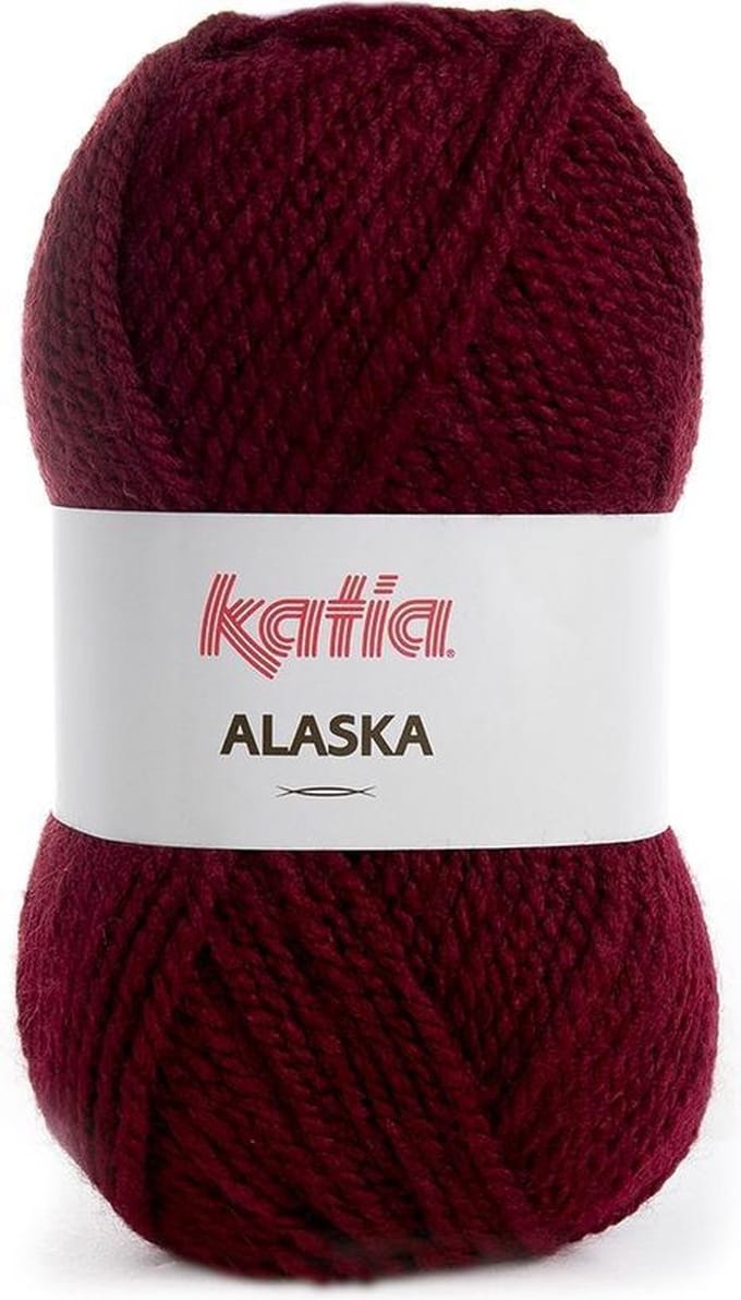 Katia Alaska - 12 wijnrood - Acryl Garen