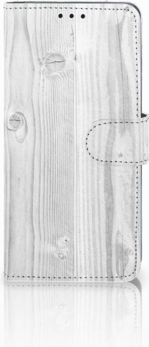 Huawei P30 Pro Book Style Case White Wood