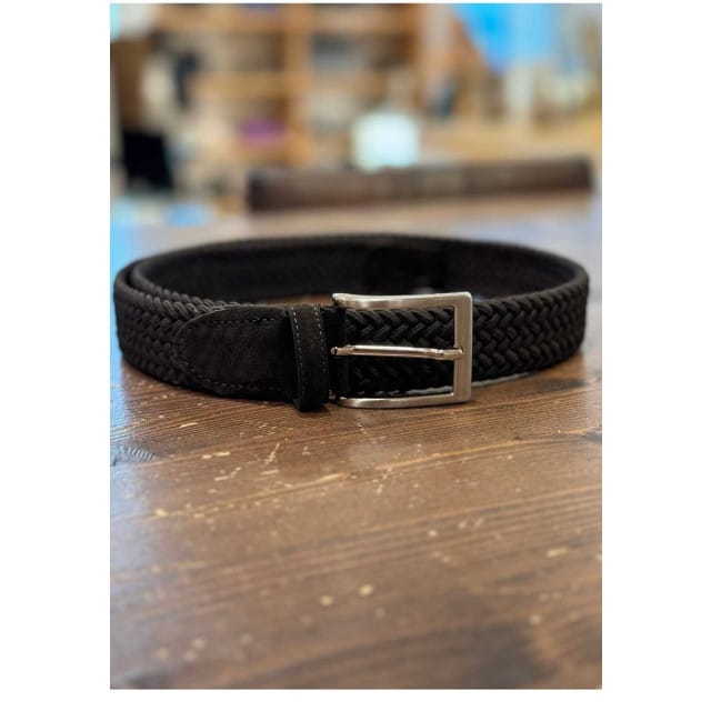 LeCram 1002 Elastische vlecht riem bruin, 120