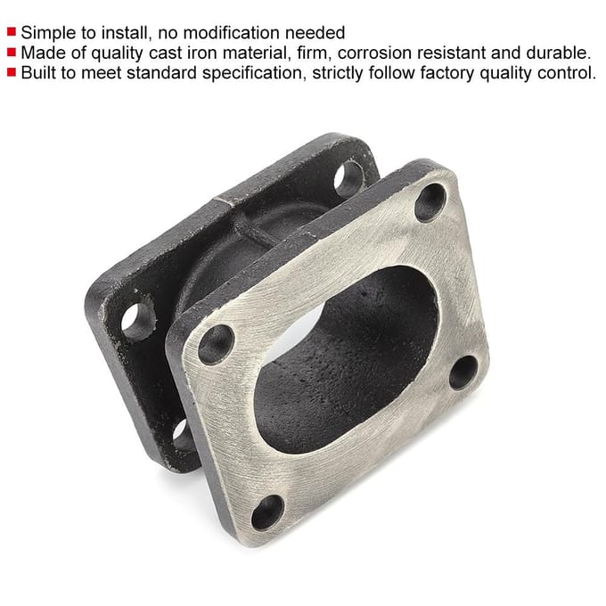 Adaptateur turbo T3 vers T4, bride d'échappement à 15 degrés, accessoire pour turbocompresseur gray