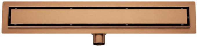Wiesbaden Douchegoot met Tegelrooster en Flens - 70x7cm - Geborsteld Brons Koper