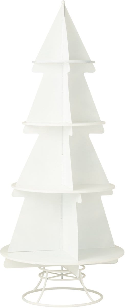 J-Line decoratie rek X'mas Tree - metaal - wit - large