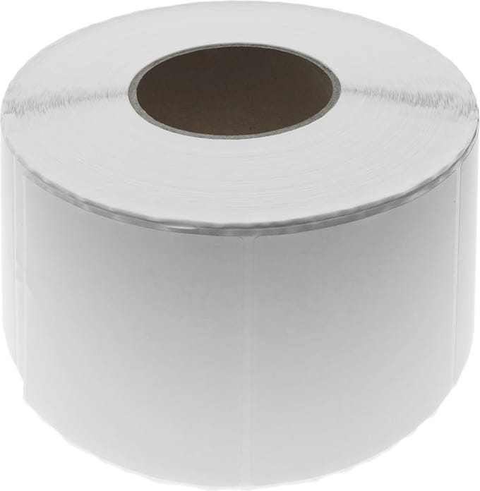BeMatik - Rol van 1200 zelfklevende etiketten voor directe thermische printer 101.6x101.6mm