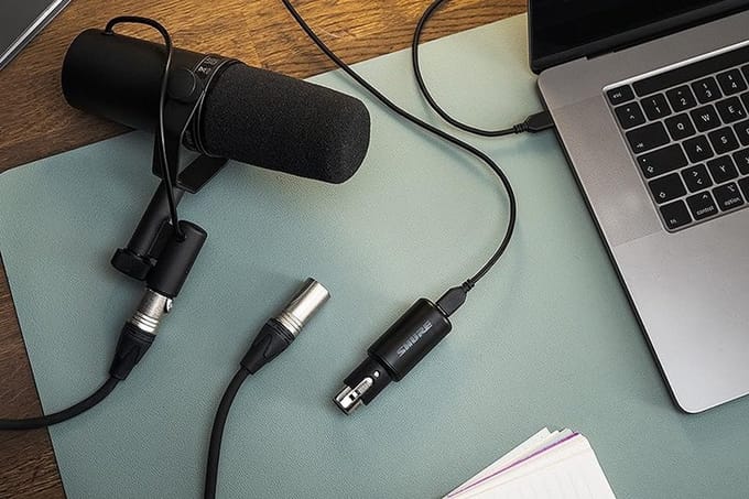 Digitale XLR-naar-USB Audio Interface met Koptelefoonaansluiting