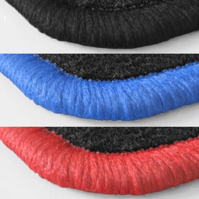 Set velours vloermatten geschikt voor Ford Focus II 2004-2010 - blauwe afwerking