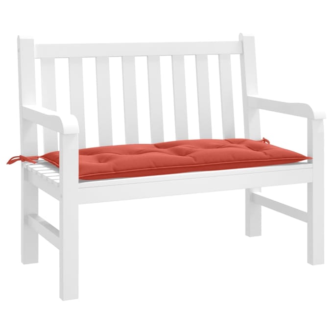 vidaXL - Tuinbankkussen - 100x50x7 - cm - stof - gemêleerd - rood