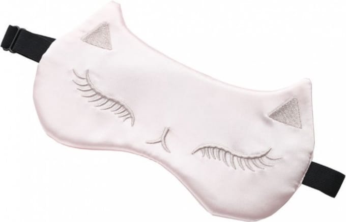 Satijnen slaapmasker kat - Roze