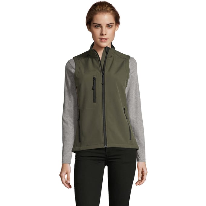 SOLS Dames/Dames Rallye Softshell Mouwloos Gilet (Leger)