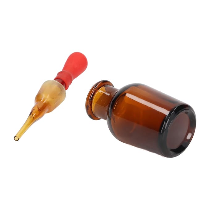 10 stuks Druppelflesje 30 ml Inhoud Rubberen Dop Gereedschap Set Kit voor Laboratorium Experiment brown