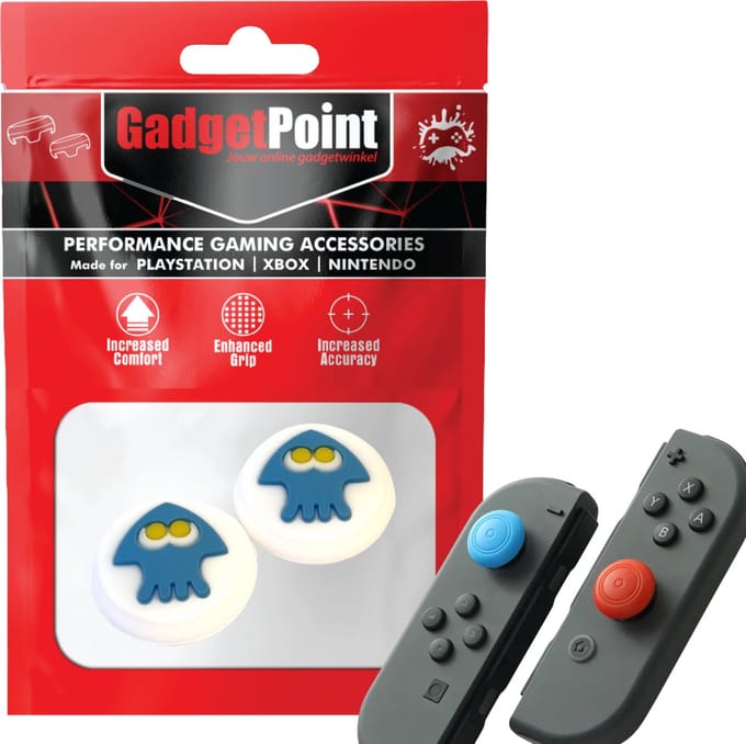 Gadgetpoint - Thumb Grips voor Nintendo Switch Joy-Con Controllers - Gaming Thumbgrips - Performance Anti-Slip Thumbsticks - Bescherming Accessoires - Octopus