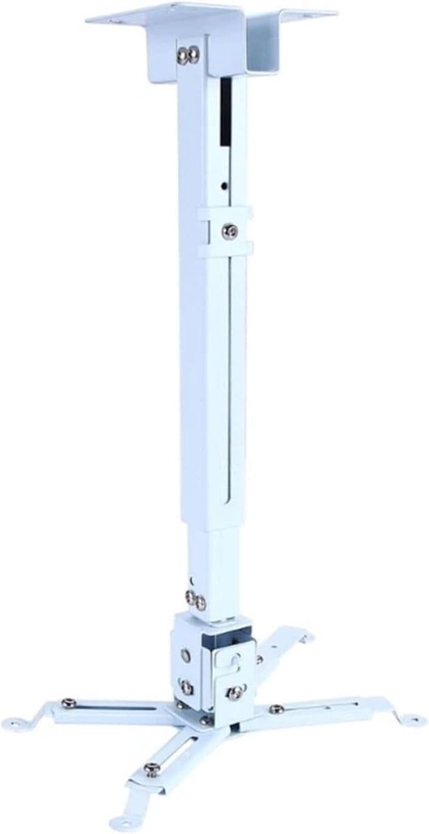 Projector Beugel Ruimtebesparende Projector Houder Verstelbare Wand/Plafond Mount Ondersteuning Uitschuifbare Projector Arm Beugel Voor Projector, Slaapkamer (Wit)