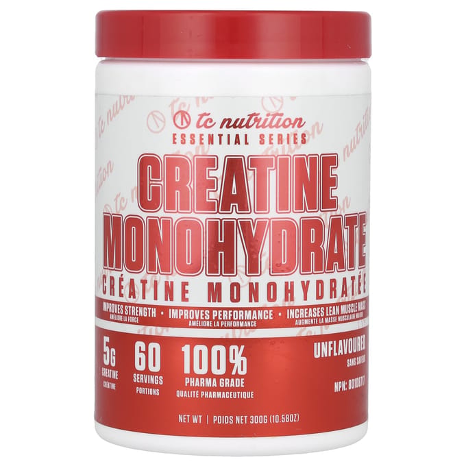TC Nutrition, Essential Series, Creatine Monohydraat, Zonder smaak, 290 gram (300 g)