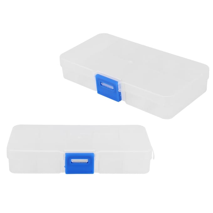 10 Vakjes Transparante Sieraden Doos Plastic Organizer Box Opbergcontainer voor Kralen Kunst DIY Knutsel white