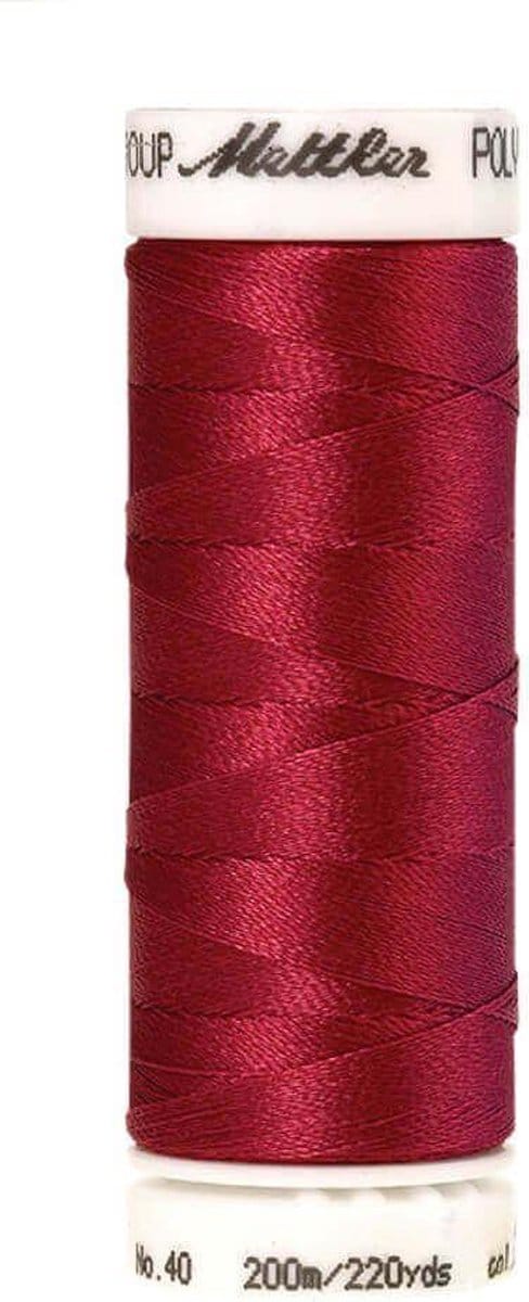 AMANN POLYSHEEN NAAI-BORDUURGAREN, COL-1921 ROOD, 200M, PER STUK.