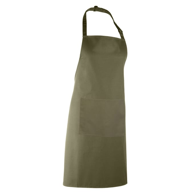 Premier Dames/Dames Kleuren Bipschort Met Zak / Werkkleding (Pakket van 2) (Olijf)