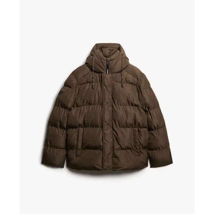 Superdry Sports Gewatteerde jas Bruin - Maat M - Heren - Gewatteerde jassen