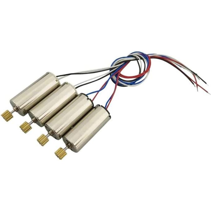 Vervangende Motorset voor RC Drone JJRC H8C H8D DFD F183 | 4-Stuks | 2 CW + 2 CCW | Duurzaam Messing Tandwiel | Zilver zilver